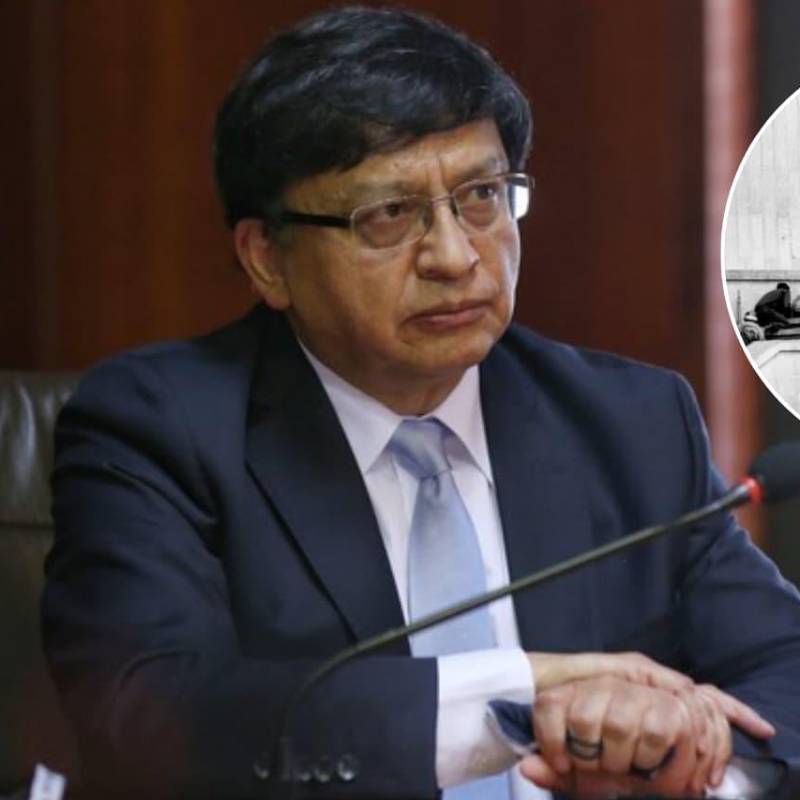 La palabras de Jorge Enrique Ibáñez Najar, presidente de la Corte Constitucional, por los 40 años de la toma del Palacio de Justicia. FOTOS: EL COLOMBIANO - Colprensa 