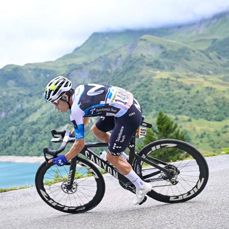 Éiner Rubio compite en su primer Tour. FOTO X-Movistar