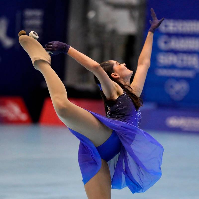 La colombiana María Paulina Pérez firmó una actuación impecable para conquistar el oro en solo danza y confirmar el gran momento del patinaje artístico nacional. FOTO CORTESÍA COC