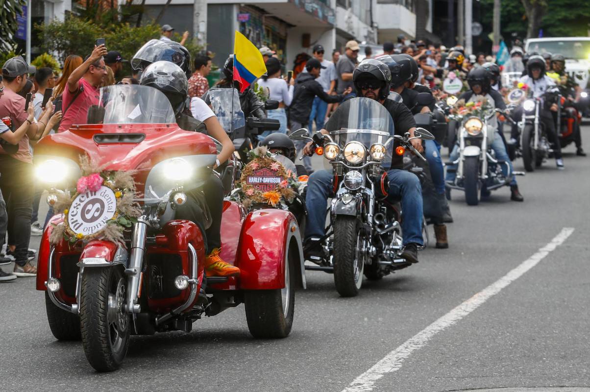 El desfile es realizado por el Harley Owners Group capítulo Medellín. Foto: MANUEL SALDARRIAGA QUINTERO.