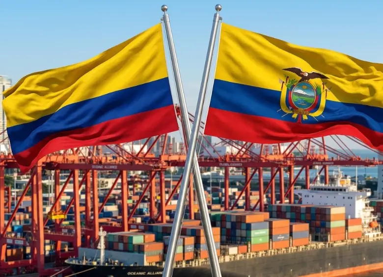 En el primer bimestre de este año, Colombia exportó a Ecuador en bienes no minero energéticos US$219,9 millones. Foto: Generada con IA