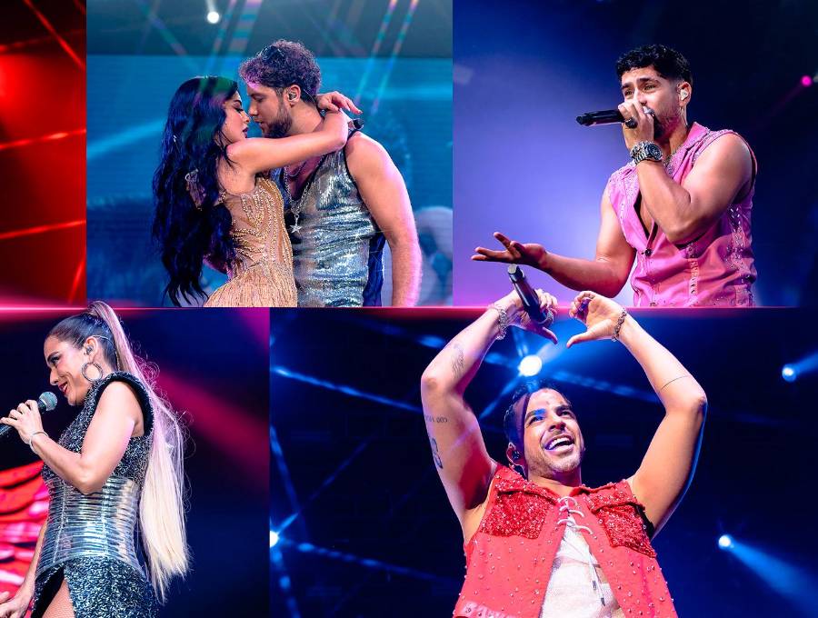 Los integrantes de La Reina del Flow en sus conciertos en Argentina. FOTO Cortesía Caracol Televisión