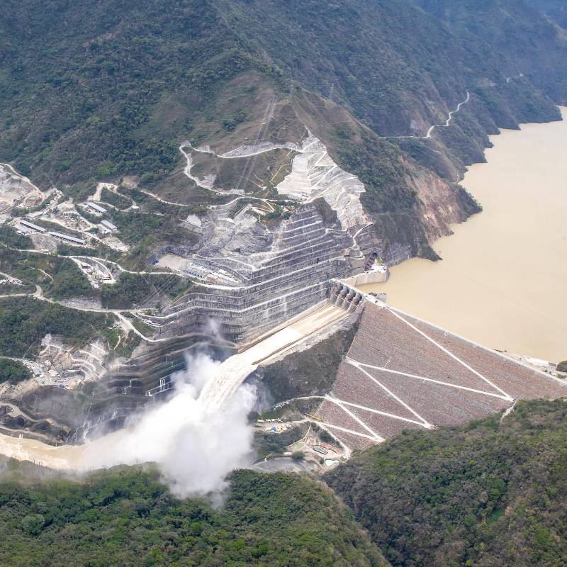 Aspecto del embalse de Hidroituango. FOTO: Juan Antonio Sánchez