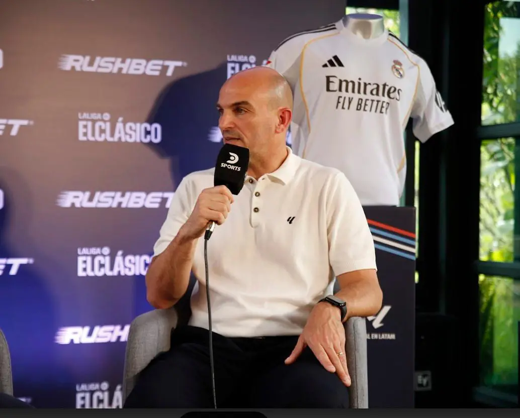 Esteban Cambiasso durante su visita a Medellín. FOTO CORTESÍA