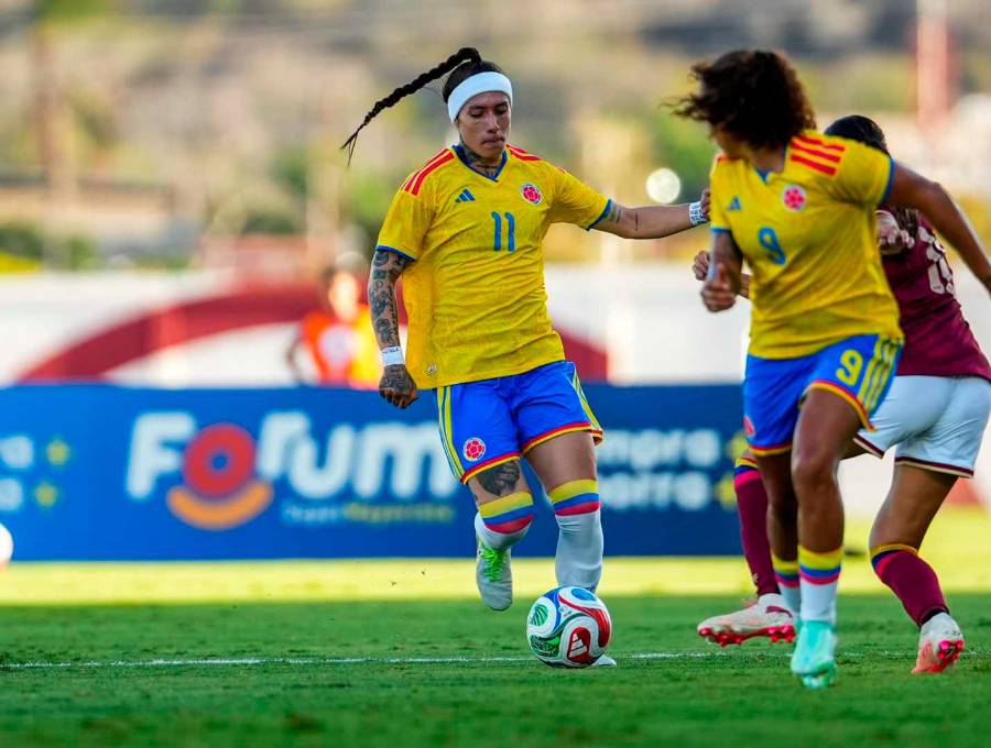 Colombia venció 1-0 a Venezuela, con tanto de Ingrid Guerra (#11), en el primer partido amistosos de los dos que tienen programados en Isla Margarita. FOTO CORTESÍA FCF