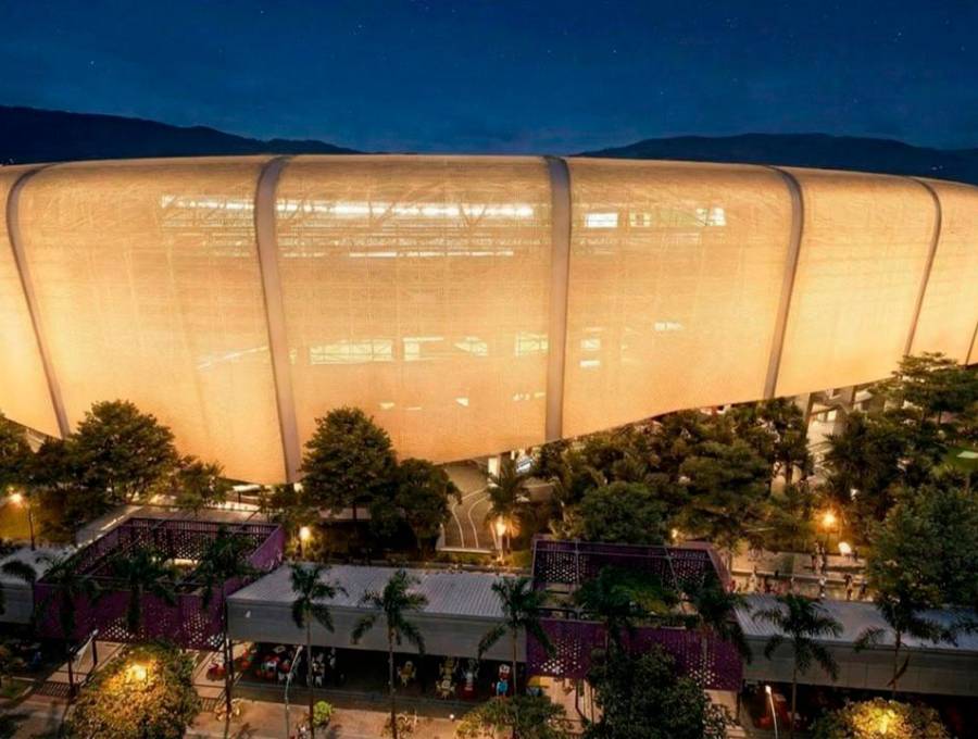 Así se prevé que quede la fachada del nuevo estadio Atanasio Girardot, de acuerdo con los planes de la Alcaldía. FOTO: ALCALDÍA DE MEDELLÍN