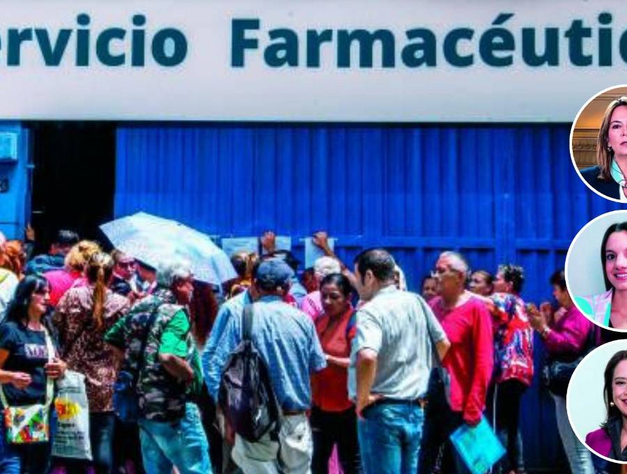 La falla en la entrega de medicamentos se ha consolidado como una de las principales causas de reclamos de usuarios contra las EPS. De arriba a abajo: Ana María Vesga, Ministra de Salud; Marcela Brun, Viceministra de Protección Social; María Andrea Godoy, Superintendente de Salud. FOTO: Julio César Herrera