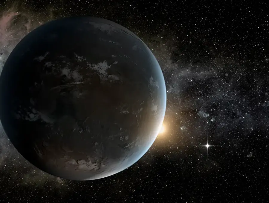 Concepto artísitco de K2-18 b, un exoplaneta ubicado a 124 años luz de la Tierra. FOTO cortesía Nasa