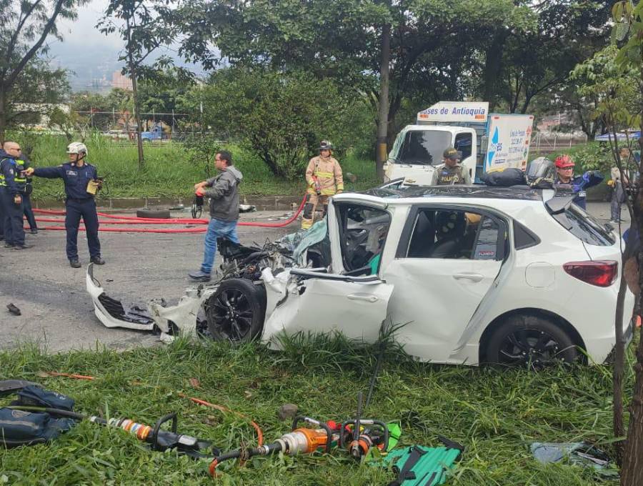 Imagen de referencia de un accidente de tránsito en Medellín.. Foto: EL COLOMBIANO