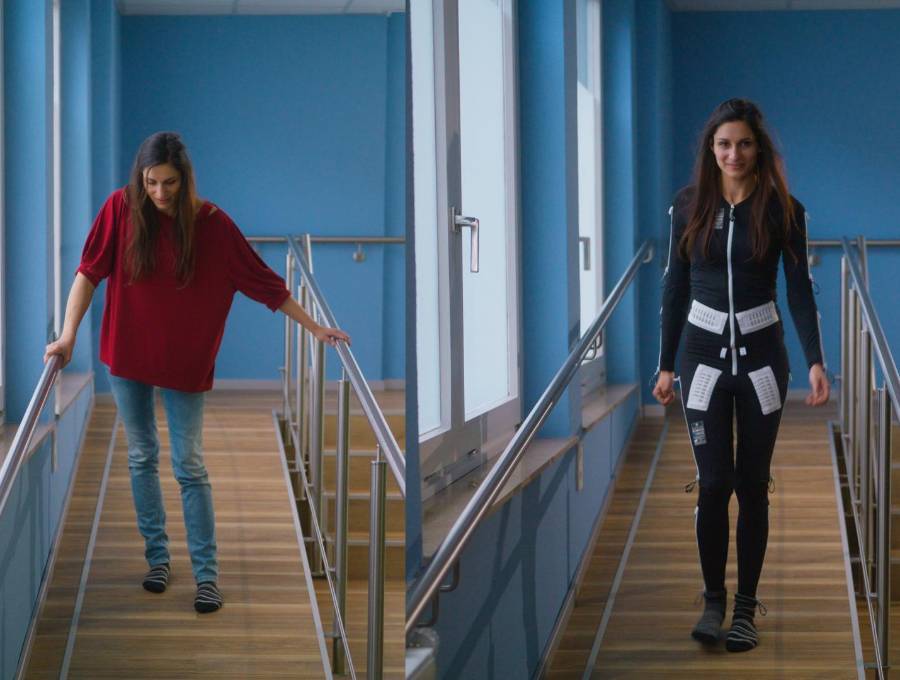 El Exopulse Mollii Suit es un traje de neuromodulación que aplica impulsos eléctricos de baja intensidad para reducir la espasticidad y mejorar el control del movimiento en pacientes con trastornos neurológicos. FOTO cortesía