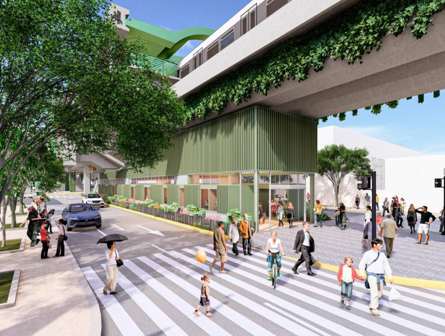 Imagen modelada de la estación Exposiciones una vez termine la intervención que adelantará el Metro de Medellín. FOTO cortesía