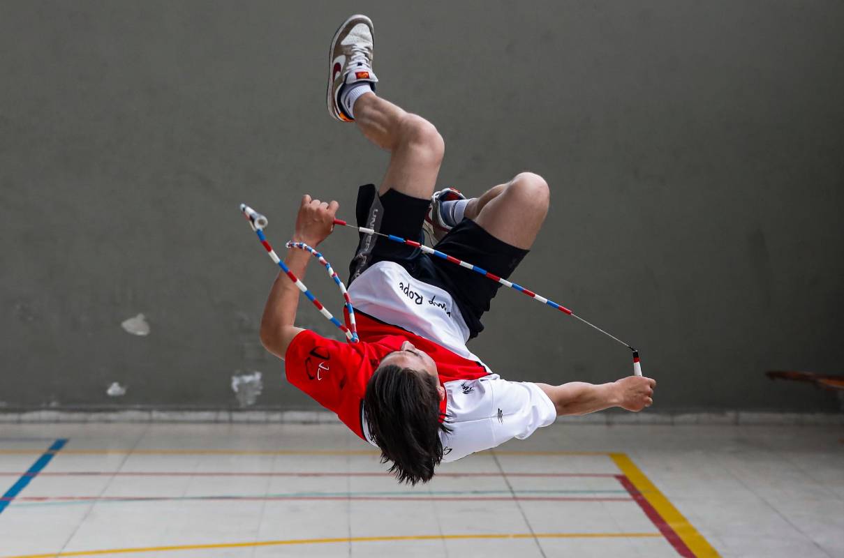 Los ganadores de Colombia esperan poder contar con el apoyo para representar el país en el Campeonato Mundial de Salto con Cuerda en Colorado Springs, EE. UU. Foto: MANUEL SALDARRIAGA QUINTERO.