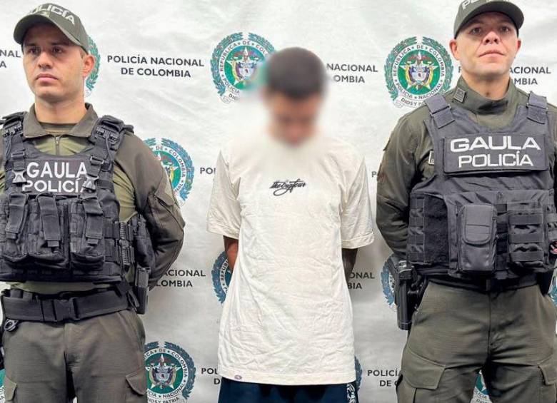 Alias La Chinga fue capturado en el barrio El Poblado, de Medellín. FOTO: Cortesía