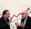 El presidente Gustavo Petro y el gerente del Banco de la República, Leonardo Villar. FOTO <b>ARCHIVO</b>