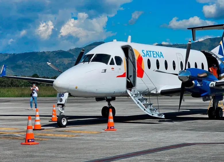 El avión de la aerolínea Satena, de la empresa Beechcraft de fabricación gringo, con matrícula HK4709. FOTO SATENA