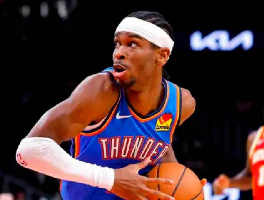 Shai Gilgeous-Alexander se destaca con los Oklahoma City Thunder. FOTO: AFP