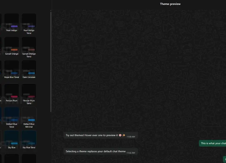 Las modificaciones en colores y fondos solo serán visibles para el usuario que las configure y no alterarán la interfaz de los demás participantes en la conversación. FOTO WABetaInfo