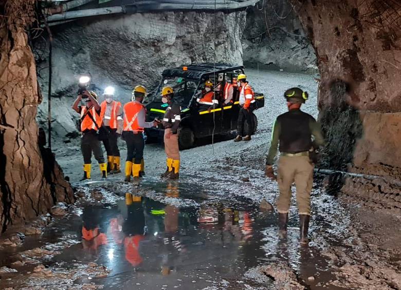 Invasiones en la operación de empresa minera en Buriticá, Antioquia. FOTO EL COLOMBIANO