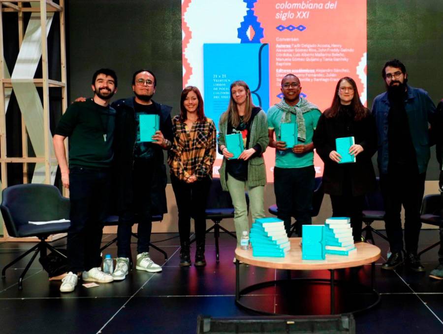 De izquierda a derecha: Julián Santamaría, Henry Alexander Gómez, Manuela Gómez, Tania Ganitsky, Luis Mallarino, Diana Echeverry, Santiago Erazo, John F. Galindo y Fadir Delgado. FOTO cortesía 