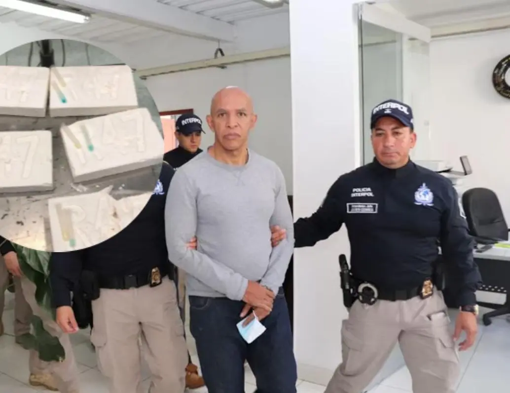 Álvaro Córdoba fue condenado por las autoridades estadounidenses el 26 de abril de 2024 por un cargo relacionado con narcotráfico. FOTO: Policía Nacional