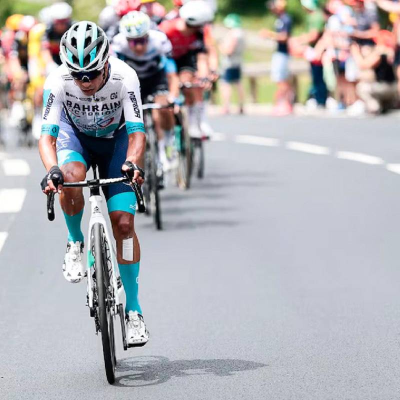 Santiago Buitrago se lució este martes en el Tour. Al final arribó tercero. FOTO: AFP