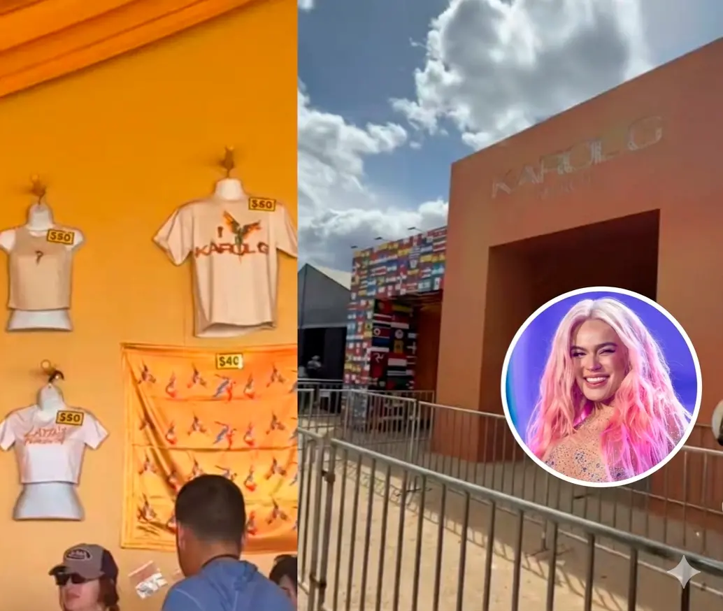 El mercado impulsado por Karol G reunió emprendimientos latinos cerca del recinto de Coachella. FOTO COLPRENSA