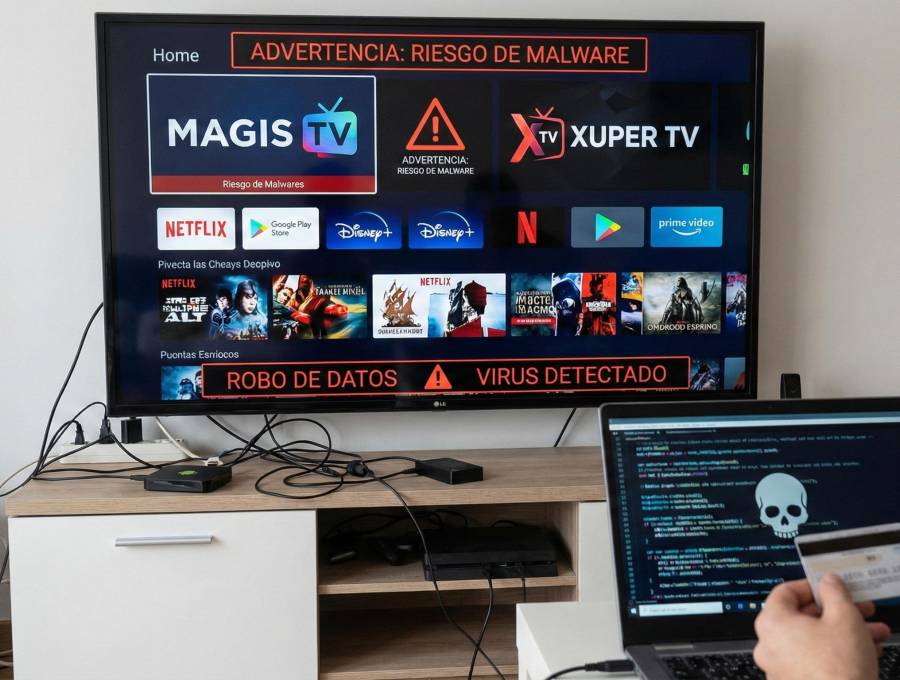 Plataformas oficiales como YouTube, Pluto TV o Vix permiten acceder gratis a contenido legal sin los riesgos de malware asociados a aplicaciones no oficiales. FOTO: Generada con IA