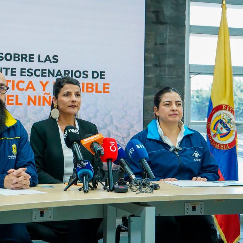 Las declaraciones se entregaron en medio de una rueda de prensa que se llevó a cabo en las últimas horas. Foto. @IDEAMColombia