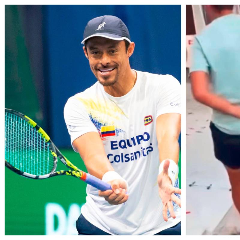 El tenista colombiano Cristian Rodríguez fue detenido en Brasil. FOTOS FEDECOLTENIS Y @BONFATENNIS