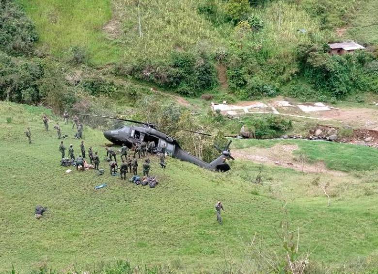 Helicóptero de la policía sufrió emergencia tras aterrizaje en Ituango