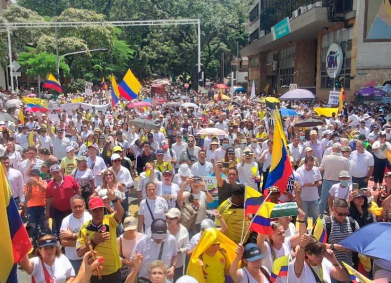 La marcha partió desde el Pablo Tobón Uribe. Foto: Julio Herrera