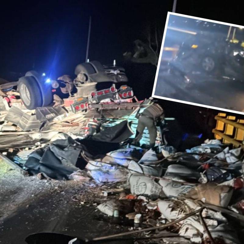 Así quedaron dos de los vehículos implicados en este accidente, el cual dejó como víctima a una pasajera del carro particular. Ocurrió a pocos metros del acceso al municipio de Ebéjico, Antioquia. FOTOS: CORTESÍA