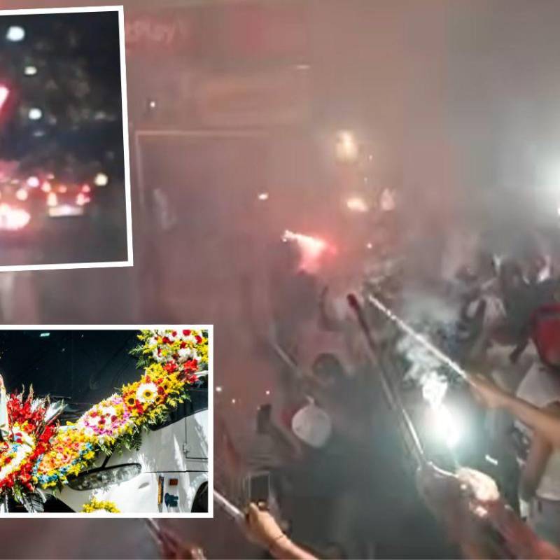 Durante la noche del pasado jueves se presentaron explosiones de pólvora en el sur del Valle de Aburrá. Una de ellas se relacionó con la final de fútbol del barrio Antioquia, mientras que otra se debió a caravanas de la celebración de la Virgen del Carmen, como la ocurrida con taxistas en la calle 30 con la avenida Industriales (detalle superior). FOTOS: CORTESÍA Y EL COLOMBIANO