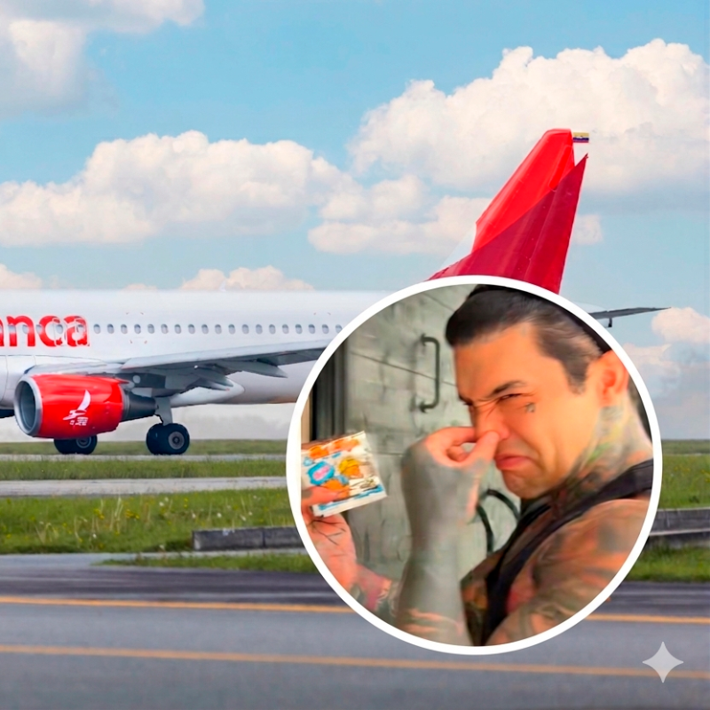 Avianca tomó medidas tras un incidente que alteró la normalidad de un vuelo internacional. FOTO PANTALLAZO DE TIKTOK Y AVIANCA.