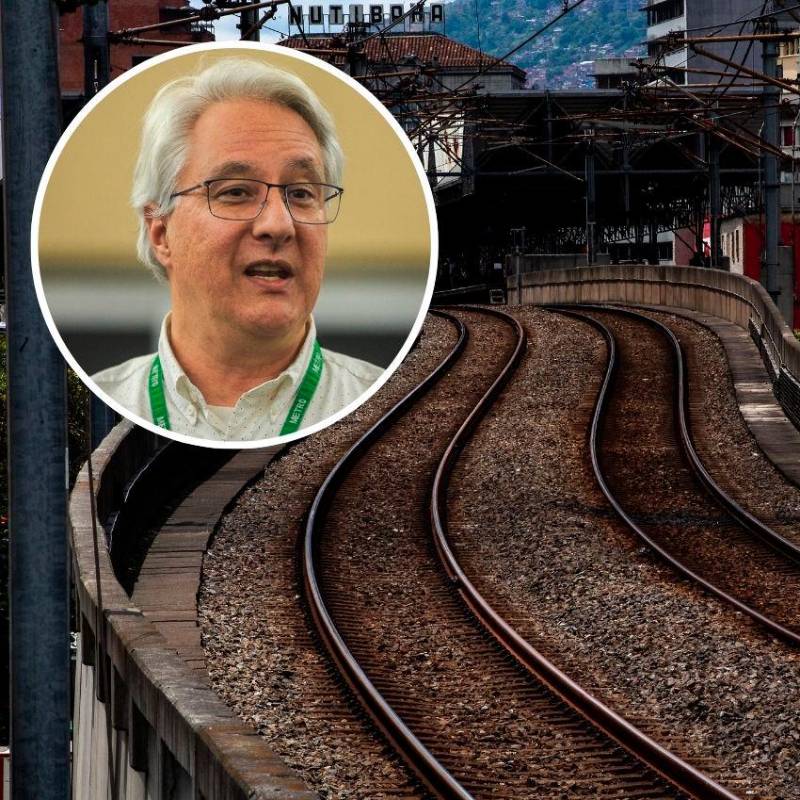 El gerente del Metro de Medellín, Tomás Elejalde (detalle), explica todo el proceso que se le realizan a los rieles del metro para su mantenimiento y las razones por las cuales sería complejo que se presentaran afectaciones como las ocurridas con los trenes de Europa. FOTOS: CAMILO SUÁREZ