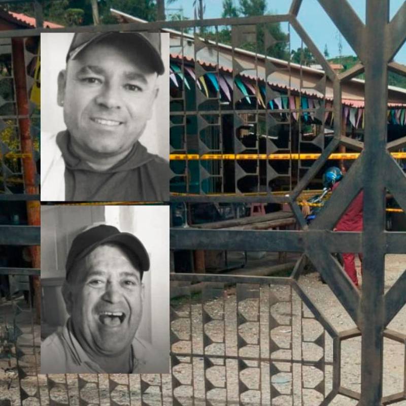 Dentro de este parqueadero fueron asesinados Juan David Marín Escobar (arriba), de 48 años, y de William Hernán Serna Giraldo (abajo), de 62. FOTOS: CORTESÍA