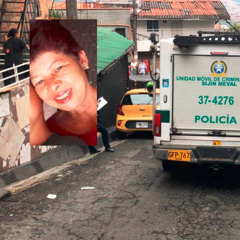 Dentro de la vivienda en el barrio Popular n.° 1 ocurrió el asesinato de Olga Cecilia Agudelo Agudelo (detalle), de 57 años, luego de una fuerte discusión con su compañero sentimental, quien resultó herido. FOTO: LAURA ROSA JIMÉNEZ VALENCIA
