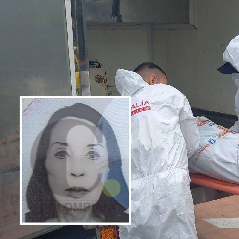 Los agentes del CTI de la Fiscalía realizaron la inspección al cuerpo sin vida de Nancy Ryan Bean (detalle), de 79 años, dentro de su vivienda en Envigado. FOTO: MAURICIO PALACIO