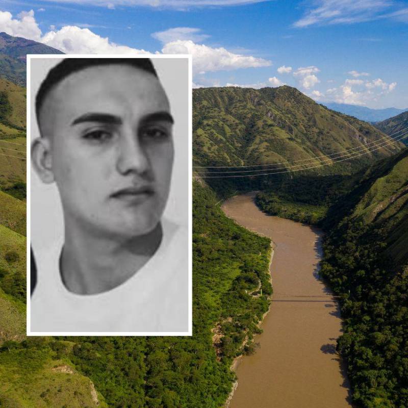 En las obras del puente del corregimiento La Angelina, de Buriticá, ocurrió la caída y posterior muerte de Santiago Briceño, de 22 años. FOTOS: EL COLOMBIANO Y CORTESÍA 