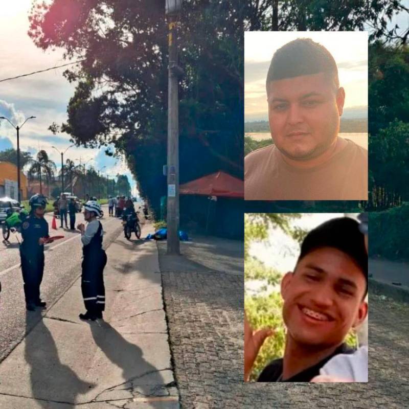 Como Cristian Rodríguez García (arriba) y alias Borojó (abajo) fueron identificadas las víctimas del doble homicidio de este sábado en la autopista Medellín-Bogotá. FOTOS: CORTESÍA