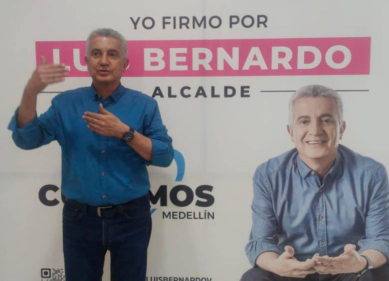 Durante un evento en el hotel Nutibara el exsecretario de Inclusión Social anunció su aspiración de llegar a la Alcaldía de Medellín. FOTO: Julio César Herrera.