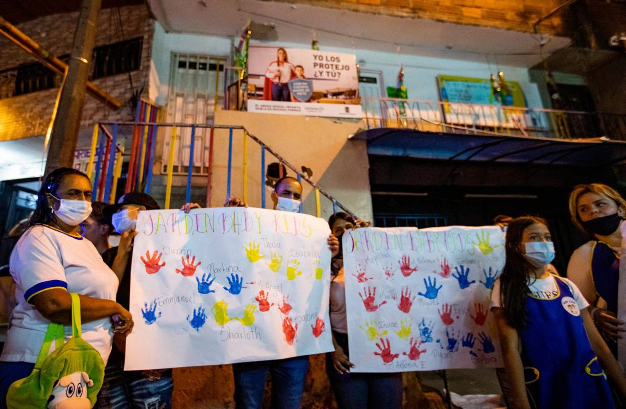 Habitantes del sector rechazaron cualquier tipo de violencia contra los menores de edad. FOTO: Jaime Pérez