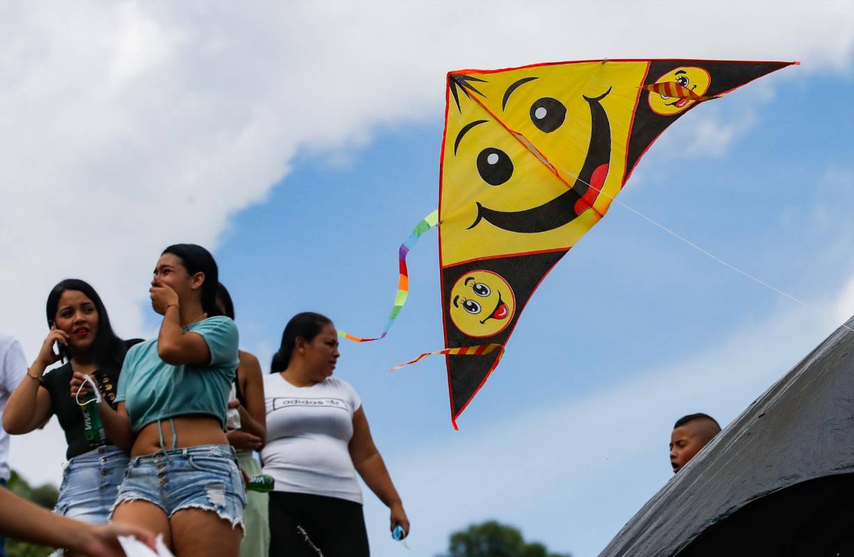 Cometas de Colores y tamaños, fueron la sensación visual entre muchos de los asistentes. Foto: Manuel Saldarriaga Quintero.