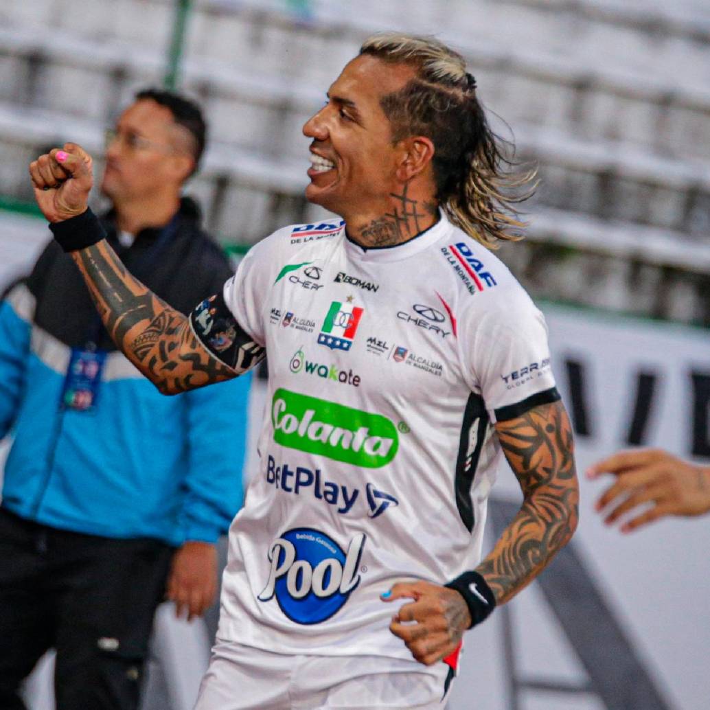 Dayro Moreno, entre los referentes del Once Caldas. Ya suma once goles en competencias de la Conmebol. FOTO X-CALDAS
