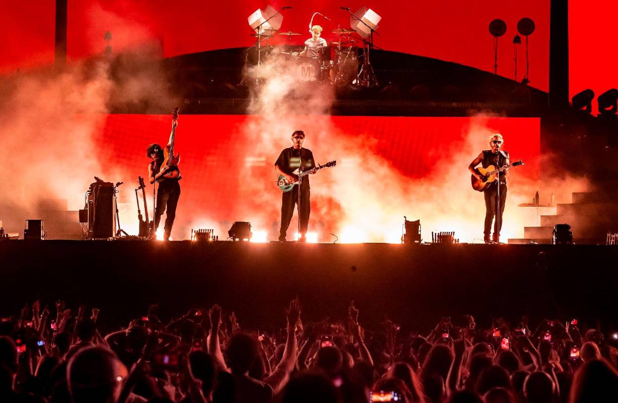 Tras el show en Medellín del sábado en la noche, los músicos de Morat viajarán a Ecuador y luego a otros países del cono Sur y Centroamérica. Cierran la gira en México, en diciembre. FOTO: Jaime Pérez