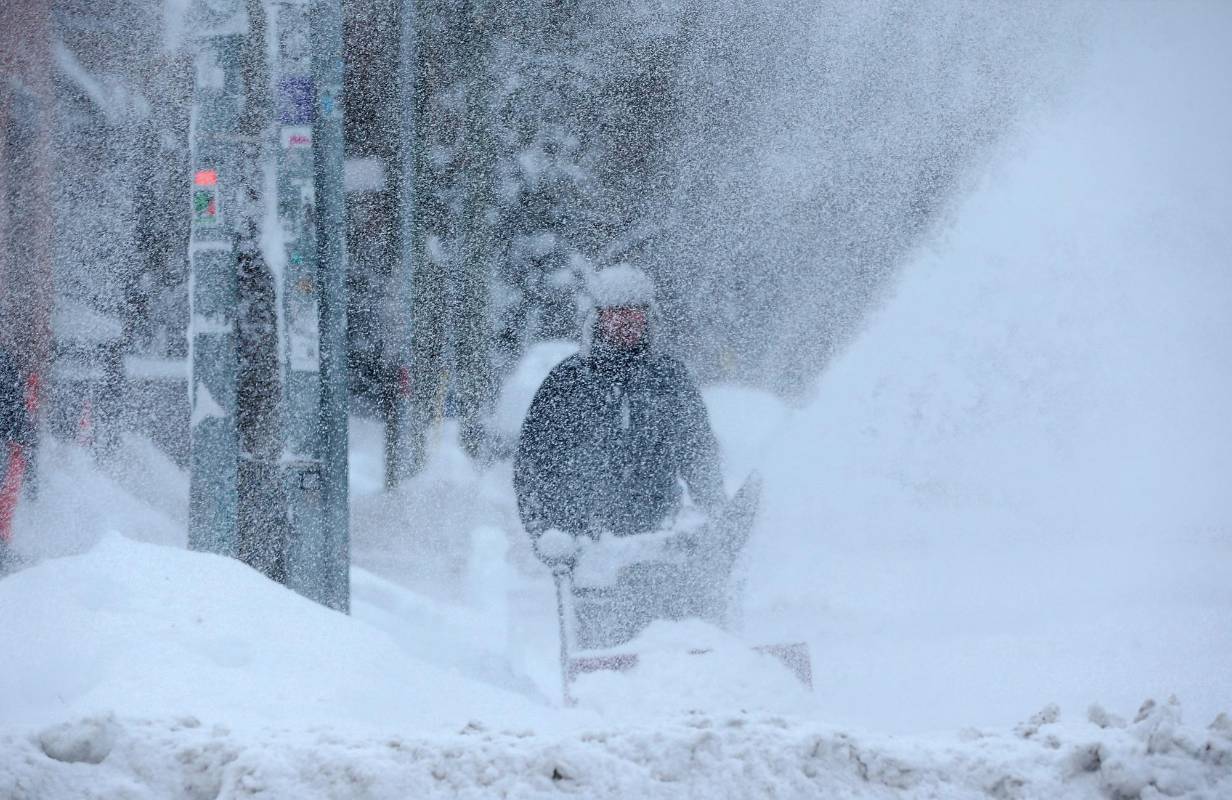 Las autoridades de Canadá emitieron una alerta de clima extremo para la ciudad de Toronto, debido a una gran tormenta de nieve. Foto: Getty