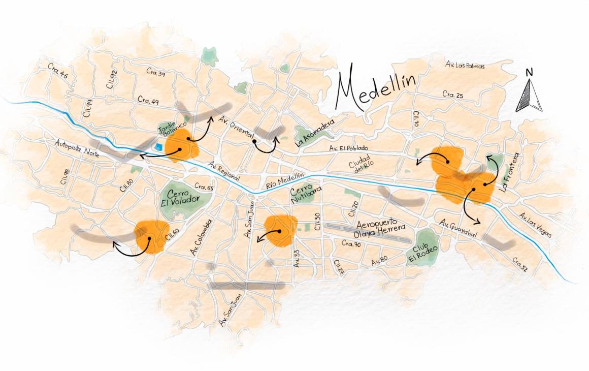 Medellín en el mapa