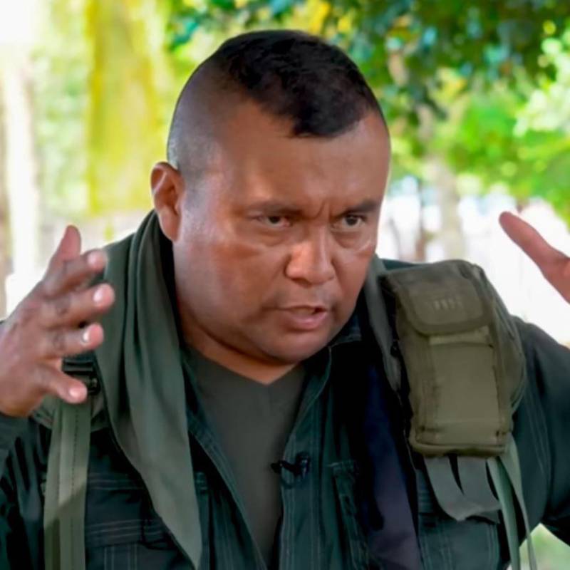 Alexander Díaz, alias Calarcá, jefe disidente de las Farc. Foto: tomada de video