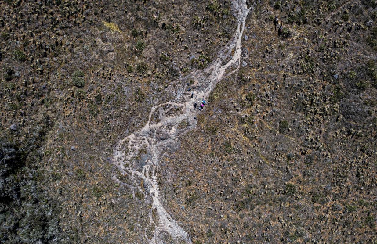En julio de 2022 el país conoció por primera vez los excesos, cuando la Alcaldía de Urrao y Corpourabá anunciaron el cierre en medio de imágenes que delataban kilos de basura abandonada y frailejones quemados y mutilados. Foto: MANUEL SALDARRIAGA QUINTERO.