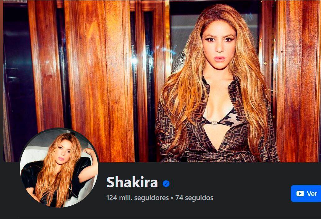 Así luce la página de Facebook de Shakira. FOTO Cortesía Facebook / Shakira